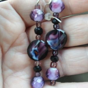 Amazing purple earblings